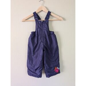 Pacific‎ Trail Kids Purple Insulated Snow Bibs Floral Embroidery 18M Winter Ski